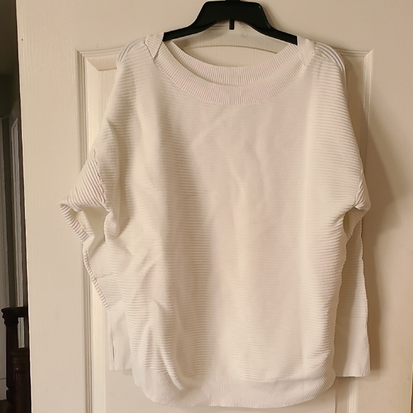 White Ribbed Sweater - Picture 2 of 6